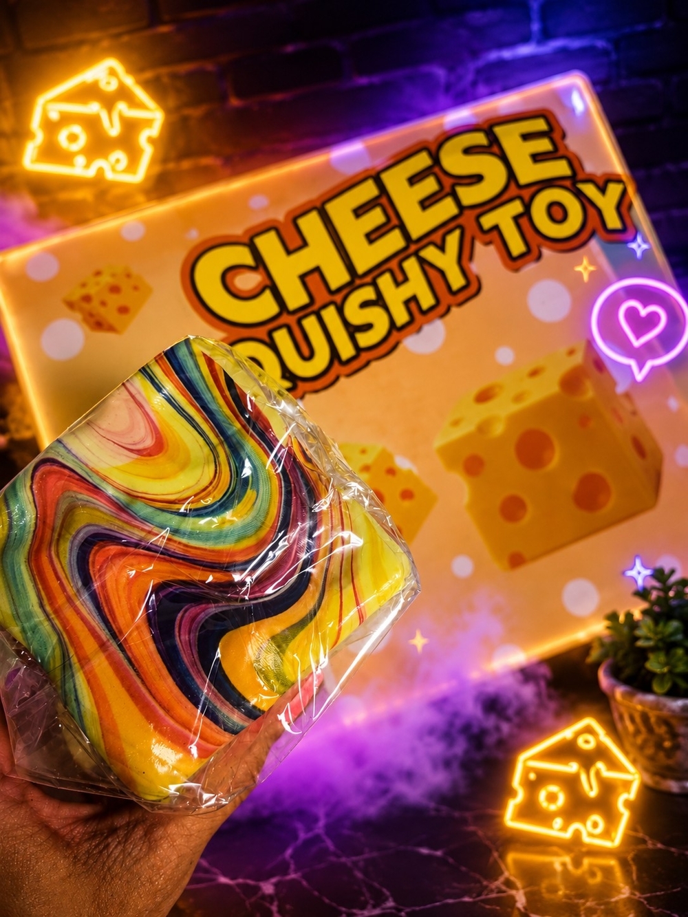 - Multicolor Squeeze Stress Reliever Cheese